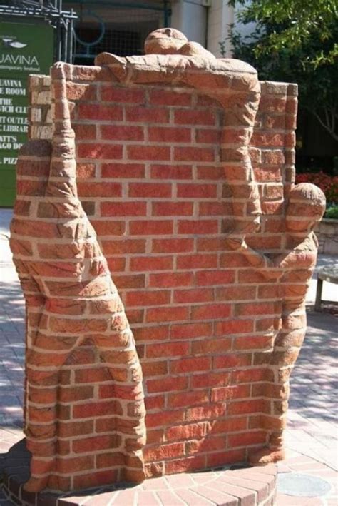 Admirable DIY Cool Garden or Yard Brick Projects Ideas 17 in 2020 | Brick art, Sculpture art ...