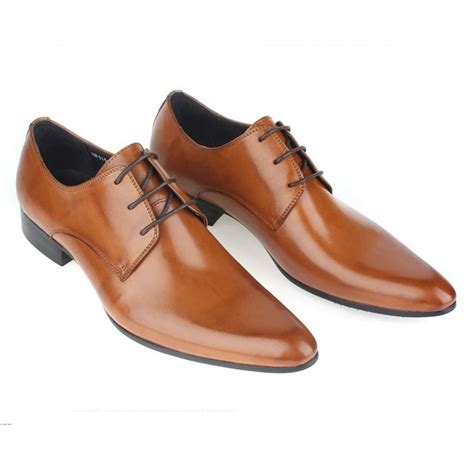 Business Men's Basic Flat Shoes Genuine Leather Gentle Wedding Dress ...