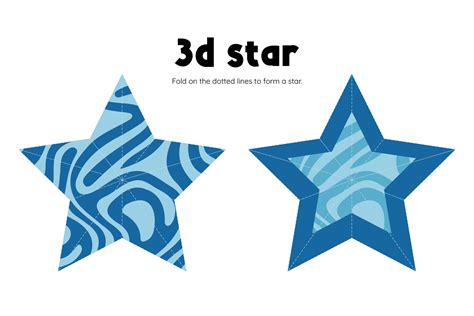 3D Star Template - 10 Free PDF Printables | Printablee