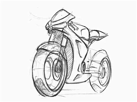 Images For > Motorbike Sketch Front | Sketches, Bike sketch, Art reference