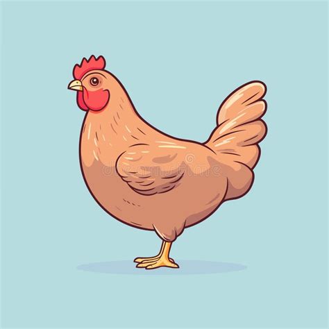 Farm Hen Chicken Vector. Simple Icon Logo Template Stock Vector - Illustration of graphic ...