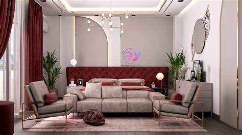 Maroon Bedroom on Behance