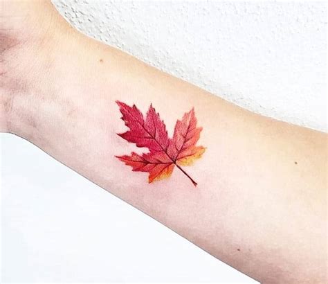 Maple Leaf tattoo by Ilaria Tattoo Art | Post 29122