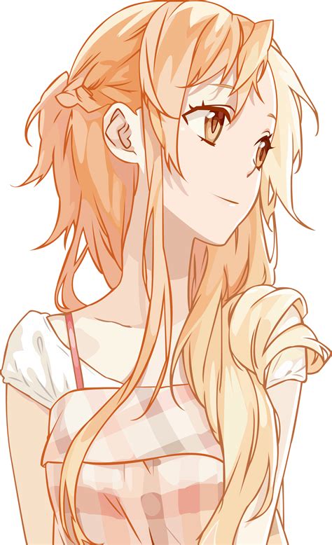 Download Asuna Yuuki Sword Art Online Anime Hair Orange Pixiv - Sword Art Online Cute Asuna PNG ...