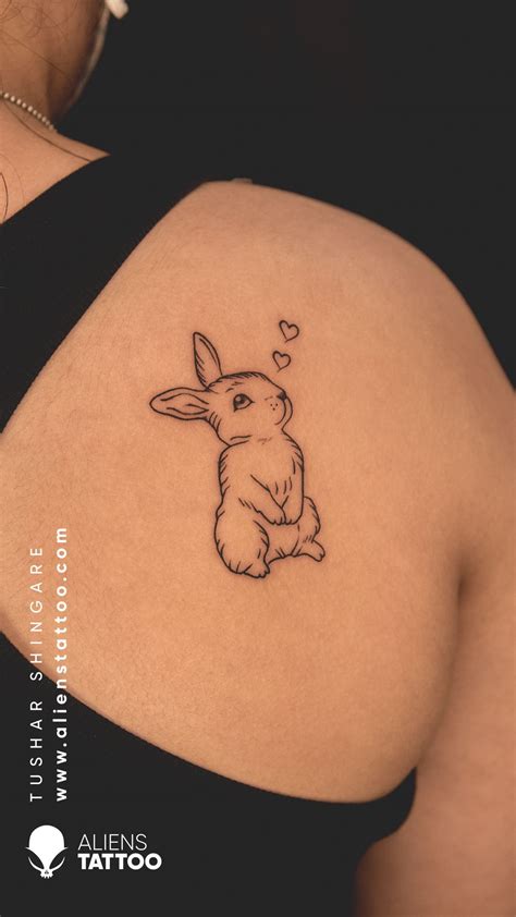 Checkout This Cute Bunny Tattoo For Women- Inspiring Men/Women At Aliens Tattoo(Small & Cute ...