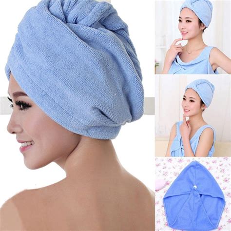 Microfiber Hair Towel Wrap with Button for Long Hair Wholesale