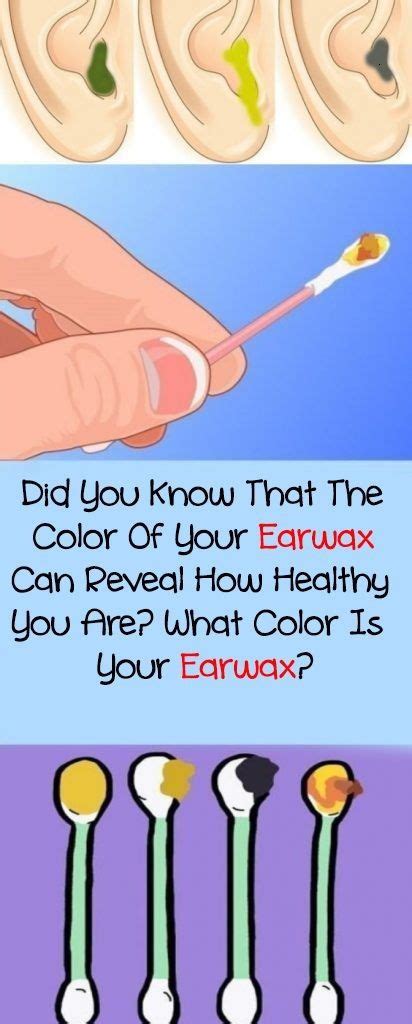 Did You Know That The Color Of Your Earwax Can Reveal How Healthy You ...