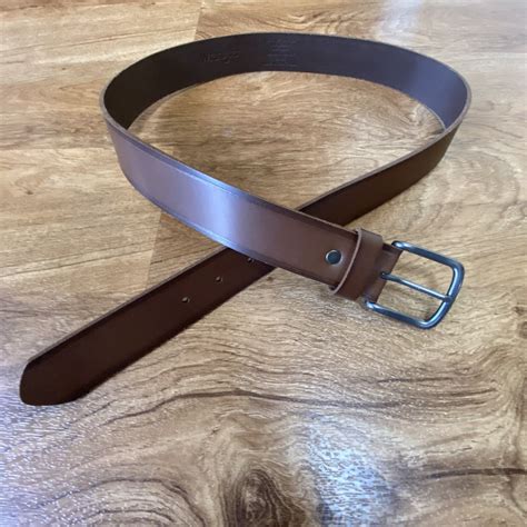 Wrangler Brown Leather Belt Western Mens Size 38 - Gem