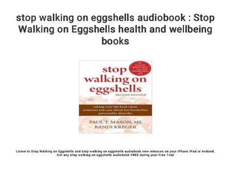 stop walking on eggshells audiobook : Stop Walking on Eggshells health and wellbeing books