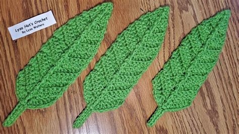 Crochet Big Leaf Applique - YouTube