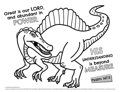 Spinosaurus Coloring Page – Kids Enjoying Jesus