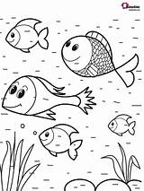 Happy fish coloring page For Kindergarten  BubaKidscom sketch template