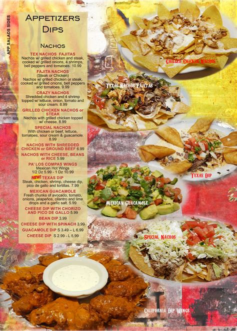 Los Compadres Mexican Restaurant menus in Easley, South Carolina, United States