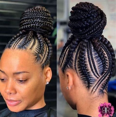 18 Stylish Cornrow Updo Hairstyles - The Glossychic | Cornrow updo ...