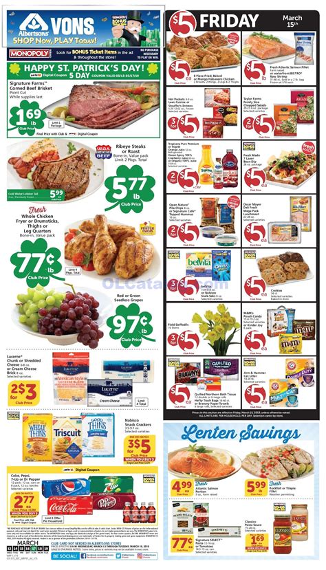 Vons Weekly Ad Vons Weekly Ad March 13 – 19, 2019. View the Latest Vons ...