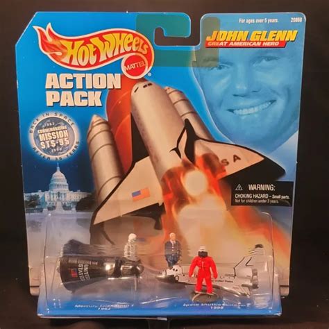 HOT WHEELS ACTION Pack John Glenn Great American Hero Space Shuttle Discovery $19.99 - PicClick