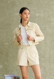 Khaki Bros. - Ladies - Crop Jacket - เสื้อแจ็คเก็ตสำหรับผู้หญิง - KL22J001