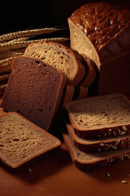 Premium Photo | Various types of dark brown bread