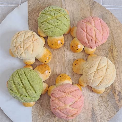 Colorful and cute Japanese Turtle Melon Pan Recipe (quick, simple, and easy) — modern asian baking
