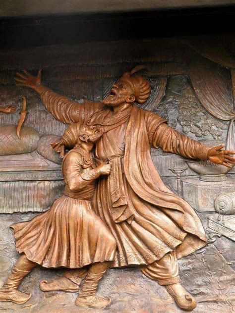 Encounter With Afzal Khan Shivaji Maharaj Painting, - Carving (#912847) - HD Wallpaper ...