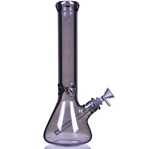 14" Golden Fumed Shiny Smoking Bong Color Tinted - Ash Black - Bongs ...