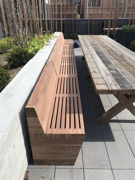 20 FT Solid Wooden Redwood Long Bench for Both Indoor and Outdoor Use ...