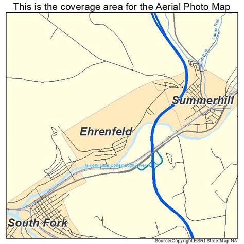 Aerial Photography Map of Ehrenfeld, PA Pennsylvania