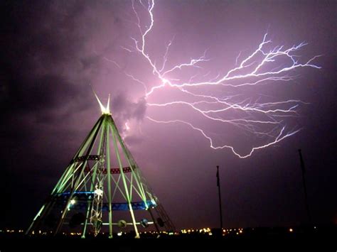 Whatever The Weather Photo Contest | Lightning over the Medicine Hat Teepee