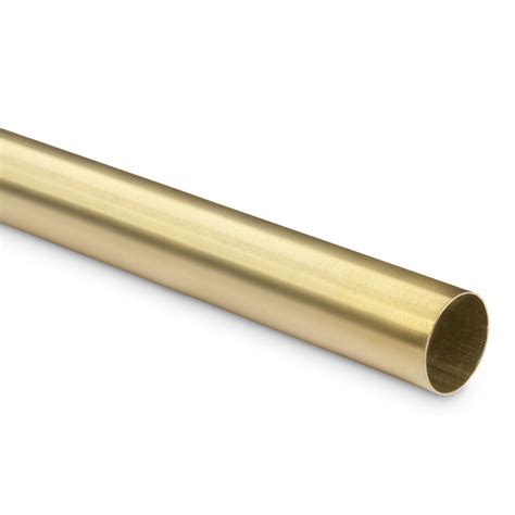 Bar Foot Rail Tubing - Satin Brushed Brass - 2" OD - KegWorks