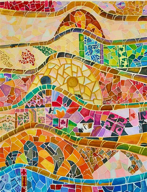 Parc Guell | Gaudi art, Mosaic art, Gaudi mosaic