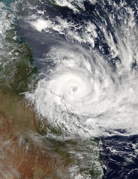 NASA sees Tropical Cyclone Debbie approaching Queensland for landfall