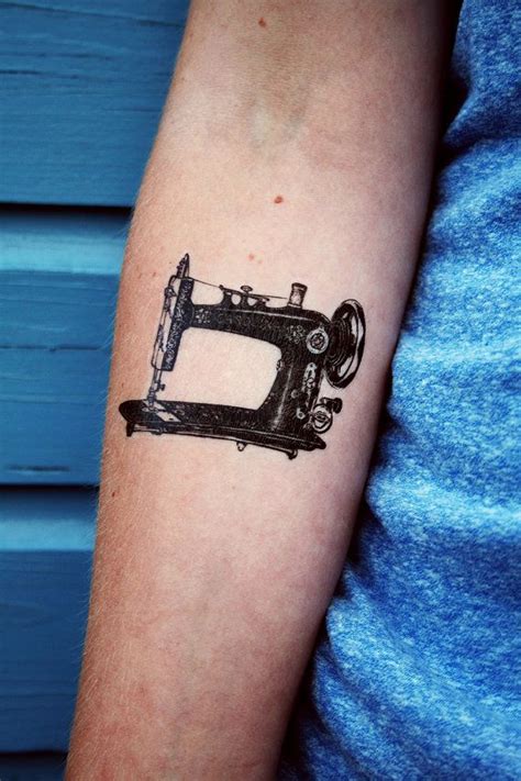 Sewing Machine Temporary Tattoo / Vintage Temporary Tattoo / - Etsy | Sewing machine tattoo ...