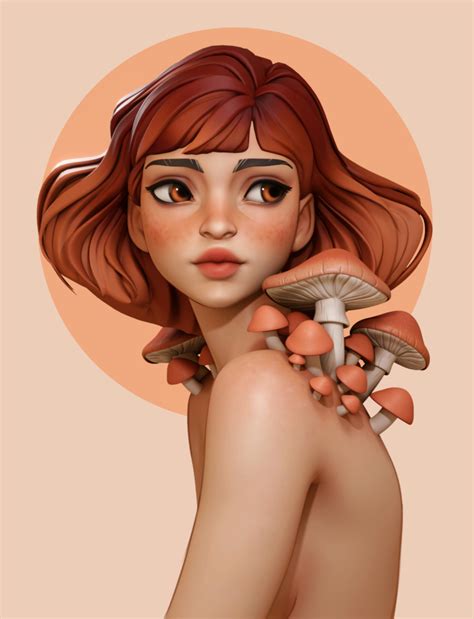 ArtStation - Mushrooms Character Modeling, 3d Character, Character Design, 3d Modeling, 3d ...