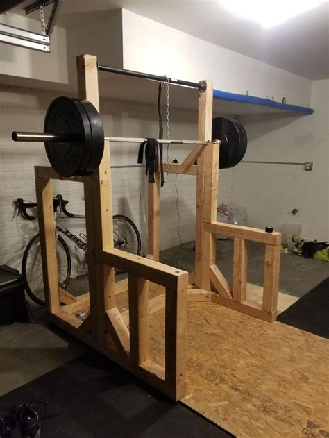 DIY Squat Rack / Pull-Up Bar | Gym room at home, Diy home gym, Squat ...