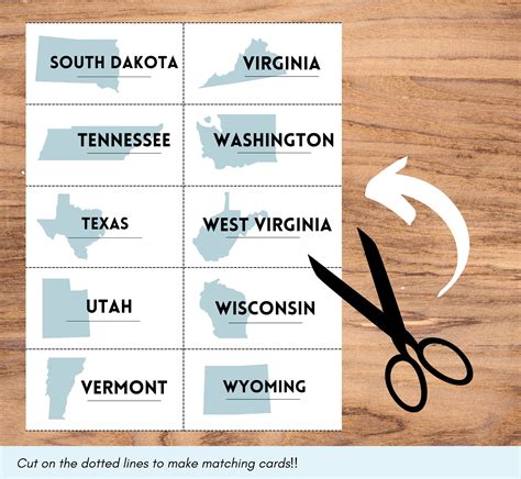 United States Capital Matching Game Educational Lesson Activities ...