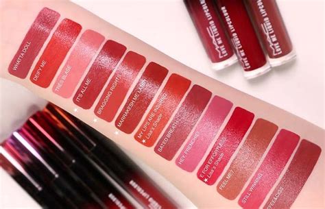 Swatch bảng màu son MAC Love Me Liquid Lipcolour mới nhất