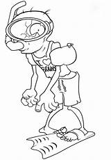 Snorkel Zombie Coloring Page  Free Printable Pages sketch template