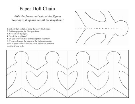 Paper Doll Chain Template | Around the world | Pinterest | Paper ... | Paper doll chain, Paper ...