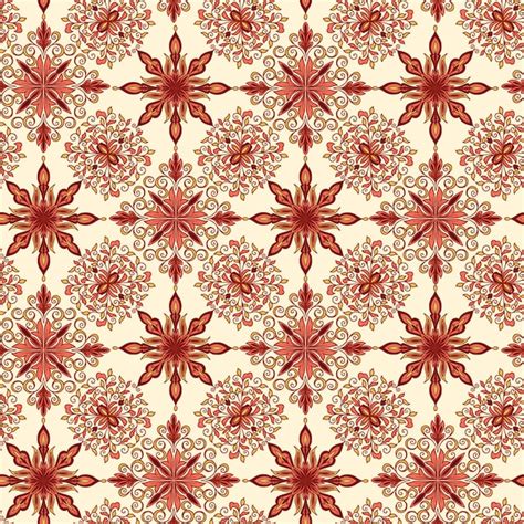 Premium Vector | Beautiful red geometric pattern tile