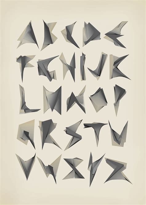 abstract font on Behance