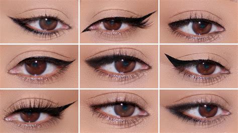 How To: 9 Different Eyeliner Styles on HOODED EYES | Easy Beginner Friendly Tutorial - Vidude