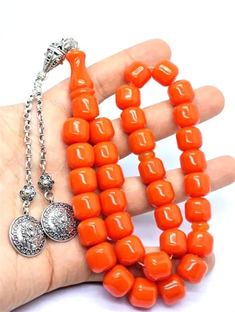 FATURAN AMBER ROSARY, Bakelite Rosary 33 Islamic Rosary, Misbaha ...