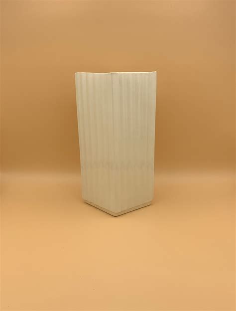 RARE White Fluted 023 VINTAGE Vase - Etsy