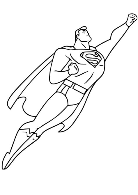 Coloring Pages | Superman Flying Coloring Page