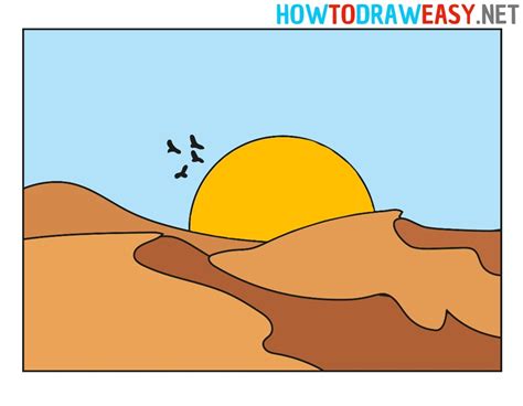 How To Draw Desert Landscape - Nerveaside16