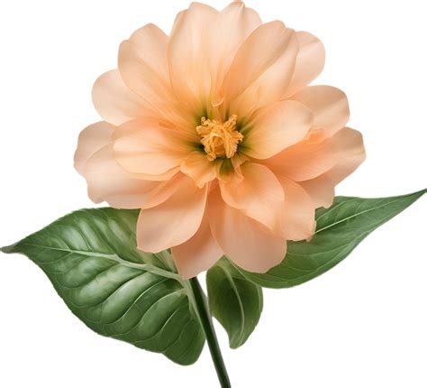 AI generated Peach color flower. Close-up glowing translucent peach color flower. 38511146 PNG