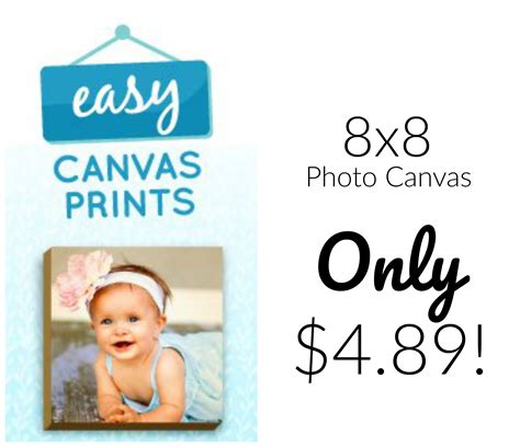 8x8 Photo Canvas from Easy Canvas Prints Only $4.89!
