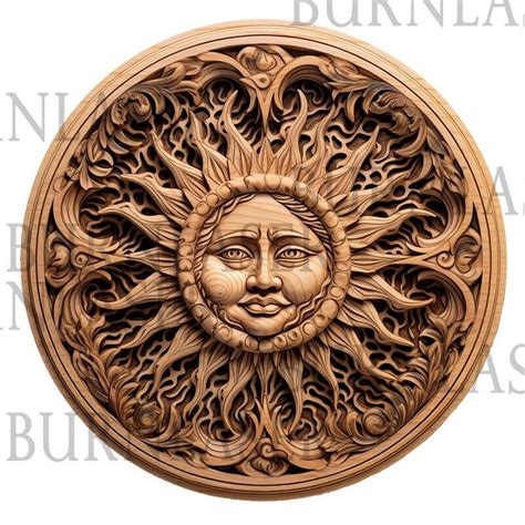3D Laser Engraving File Illusion Sun PNG and Lightburn File Ready-to ...