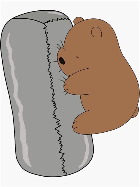 "Burrito Baby Grizz - We Bare Bears Cartoon " Sticker by DomCowles12 | Redbubble Bear Wallpaper ...