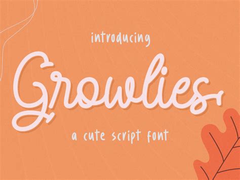 Growlies - Cute Script Font by Letterhend Studio on Dribbble